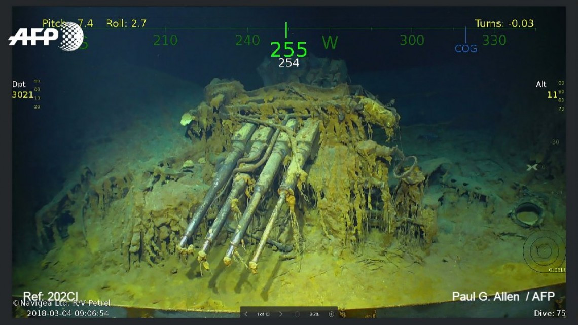 Hallan un portaaviones, hundido en la II Guerra Mundial