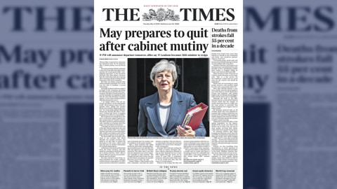 May podría dimitir este viernes, según The Times