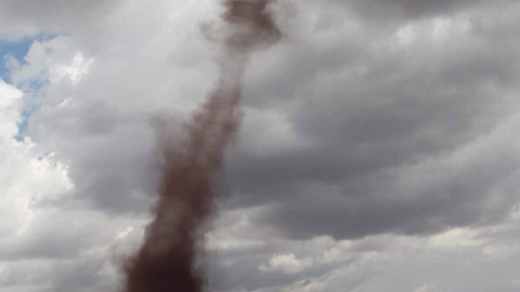 Tornado sorprende a los habitantes de Fresnillo, Zacatecas