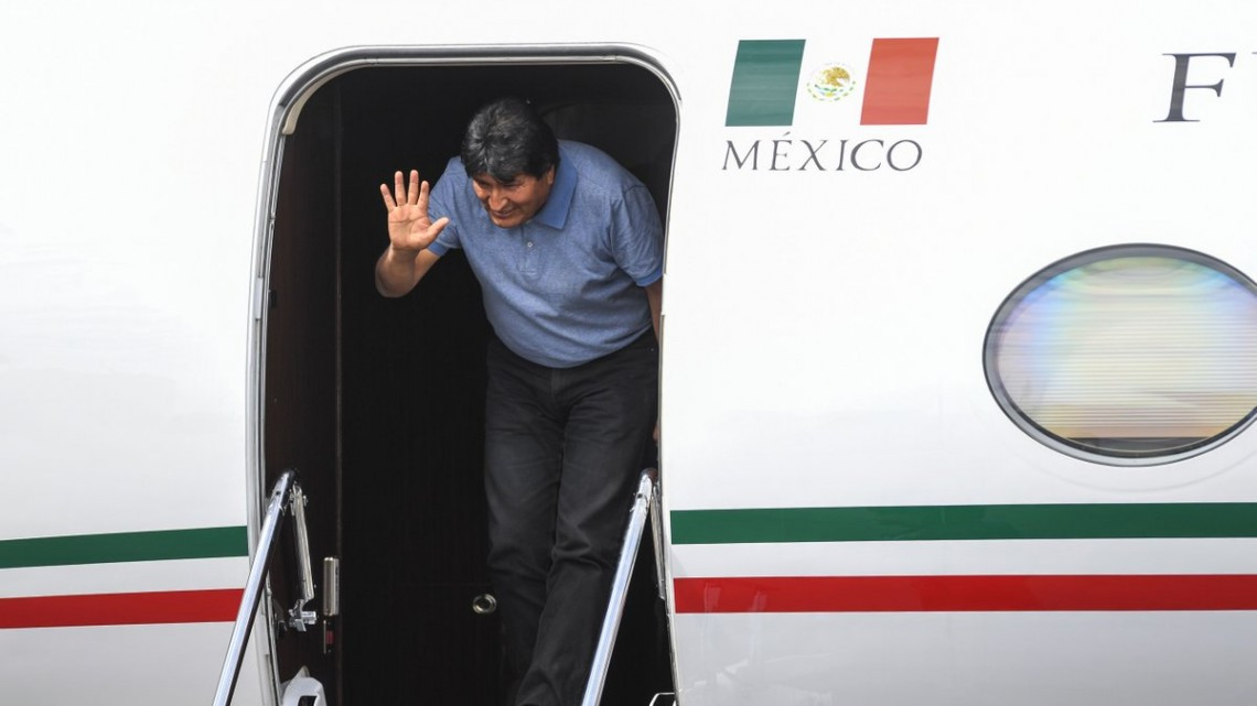 Evo Morales llega a México 