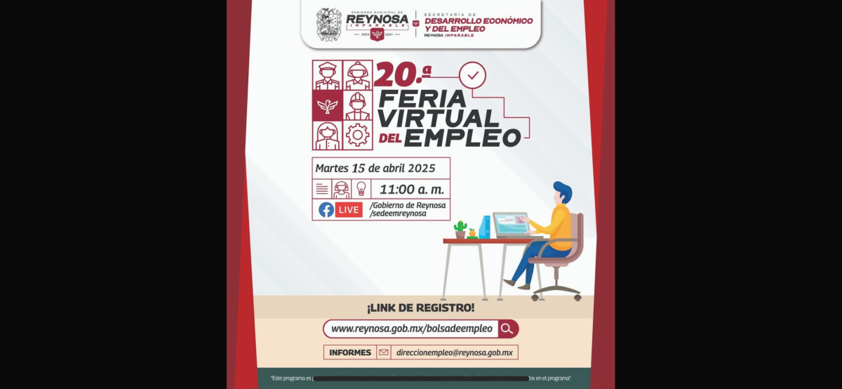 Ofrecen trabajo hoy en Feria Virtual de Empleo en Reynosa