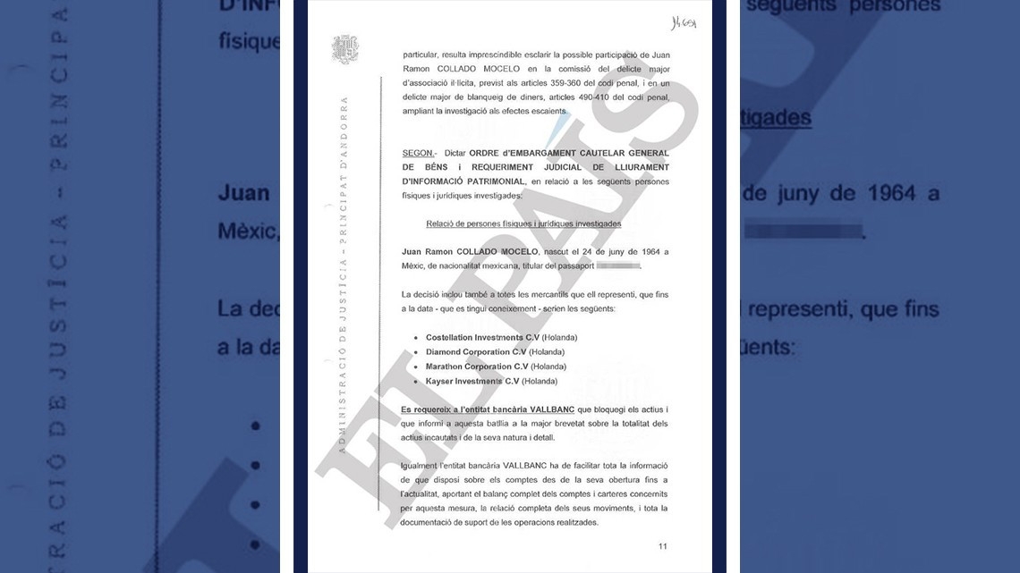 Embarga Andorra 76.5 mde a ex abogado de EPN