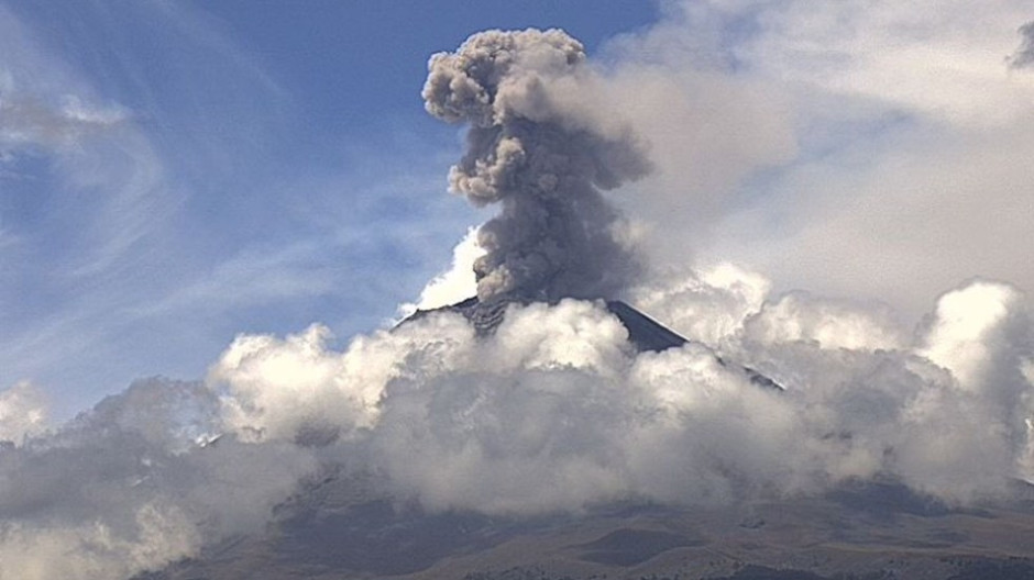Alerta amarilla por actividad del Popocatépetl