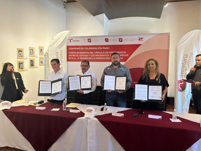 Refuerzan campaña “Quédate un día en Tamaulipas”; firman convenio Secretaría de Turismo e Instituto Tamaulipeco del Migrante