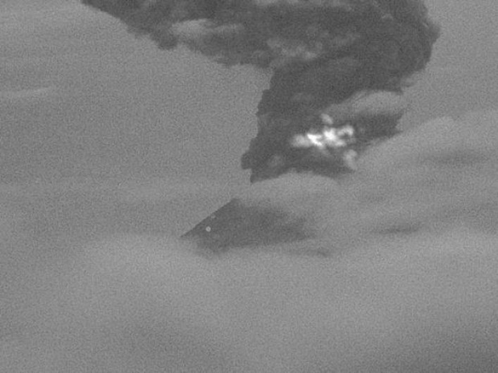  Captan explosión del volcán Popocatépetl