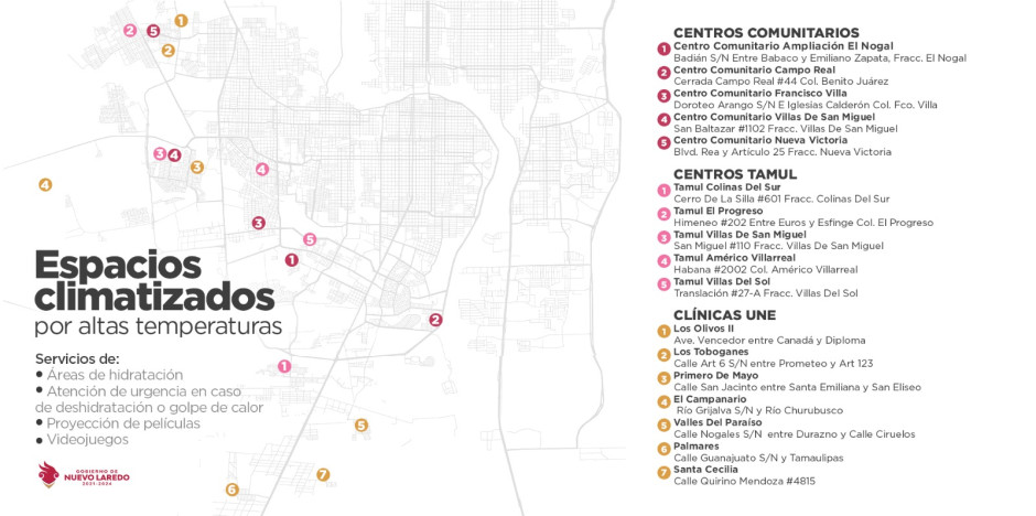 Habilitan espacios para proteger a la población de altas temperaturas 