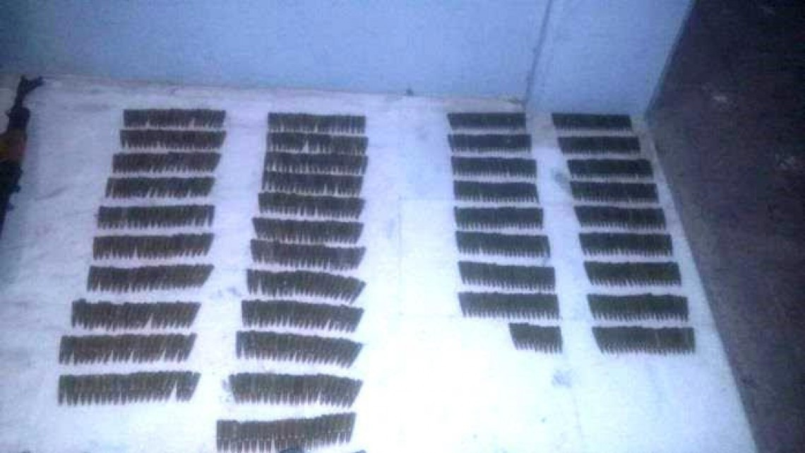  Policía Estatal asegura armas largas, cartuchos útiles y cargadores