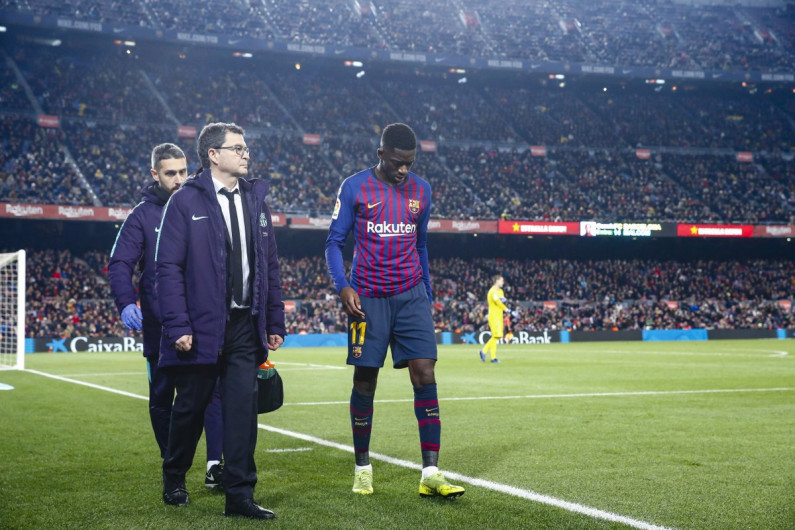 Dembélé sufre un esguince y estará de baja 15 días