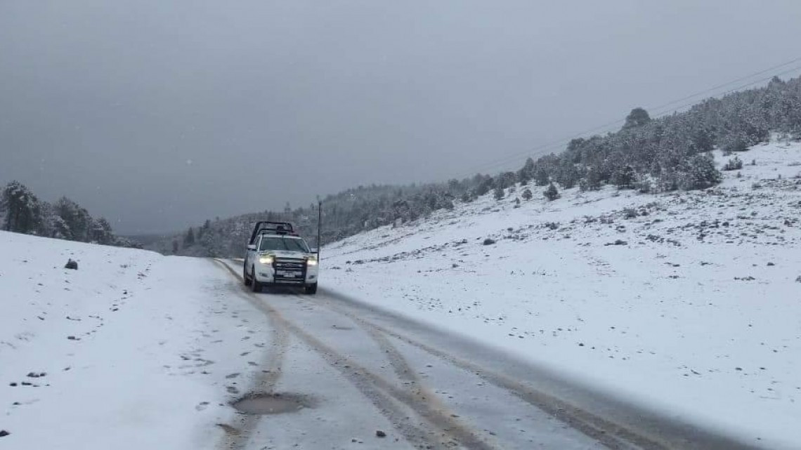 Así la primera nevada en Nuevo León y SLP