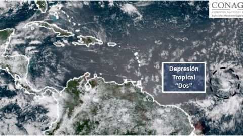 Se forma la Depresión Tropical “Dos” en el Atlántico
