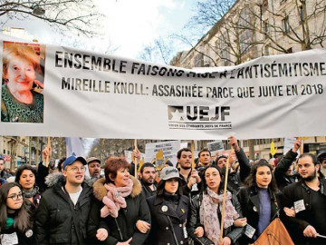 Realizan marcha por sobreviviente del Holocausto