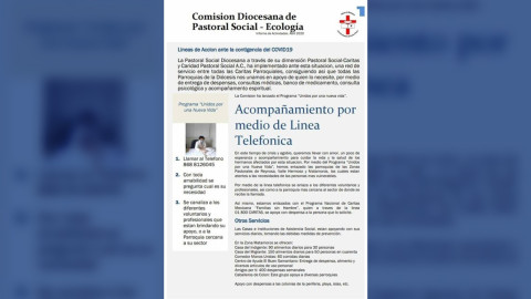 Parroquias de la Diócesis de Matamoros ofrecen asesorías y apoyos en especie