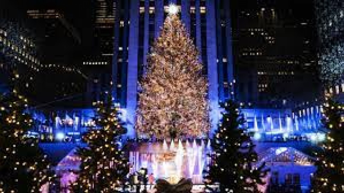 ¡Llegó la navidad! Encienden luces del tradicional árbol del Rockefeller