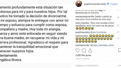 Angélica Rivera cierra su cuenta de Instagram
