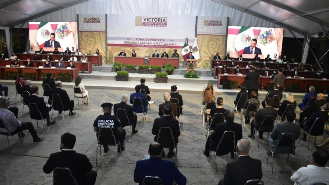 Rinde protesta Eduardo Gattás como alcalde de Victoria para el periodo 2021-2024