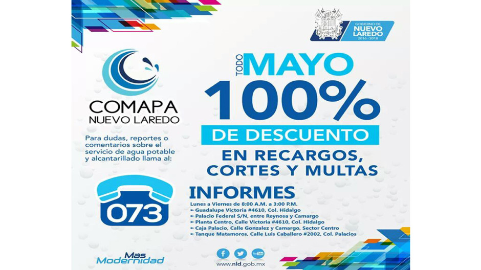 Comapa realiza descuentos para pagos