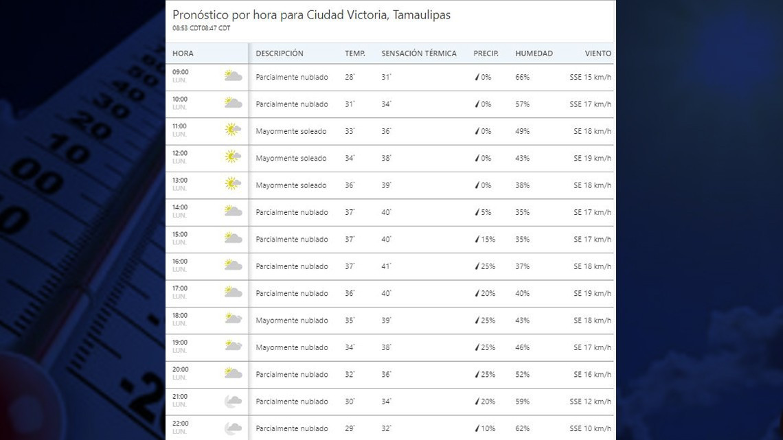 ¡Qué calor! sensación térmica llega a los 44 grados en Tamaulipas