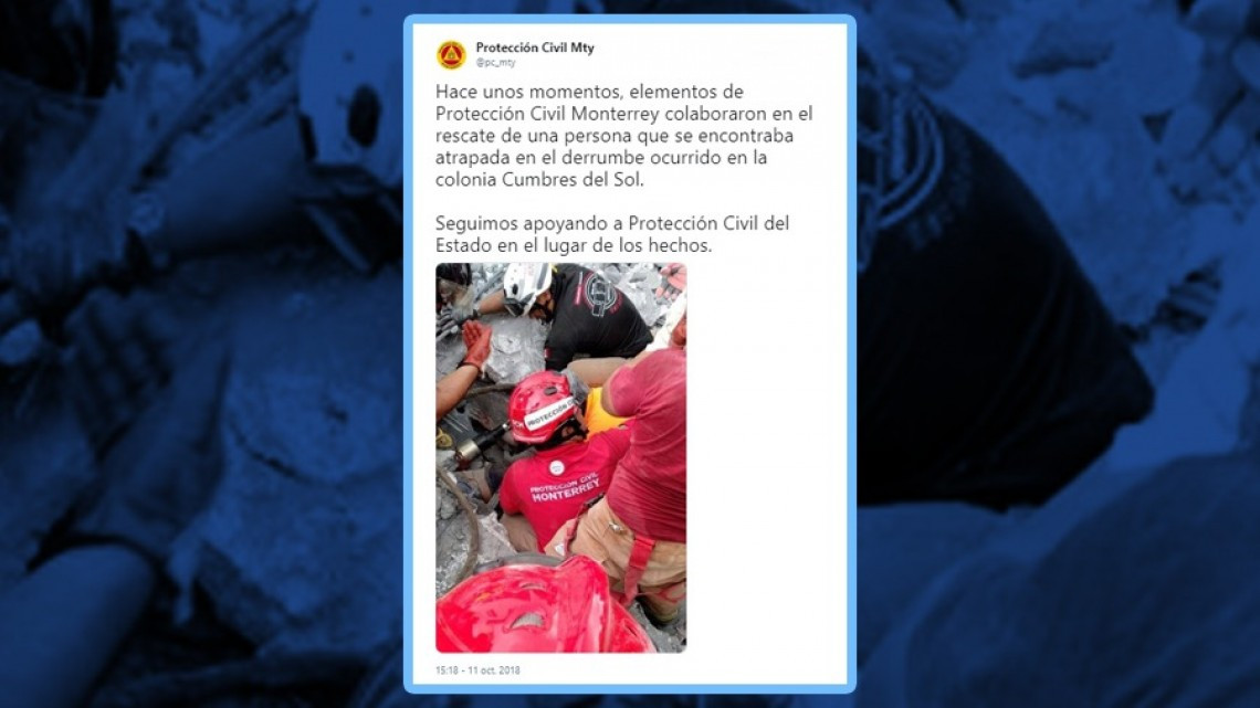 5 muertos tras derrumbe de construcción en Monterrey