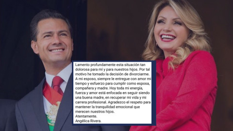 Confirma Angélica Rivera divorcio de EPN