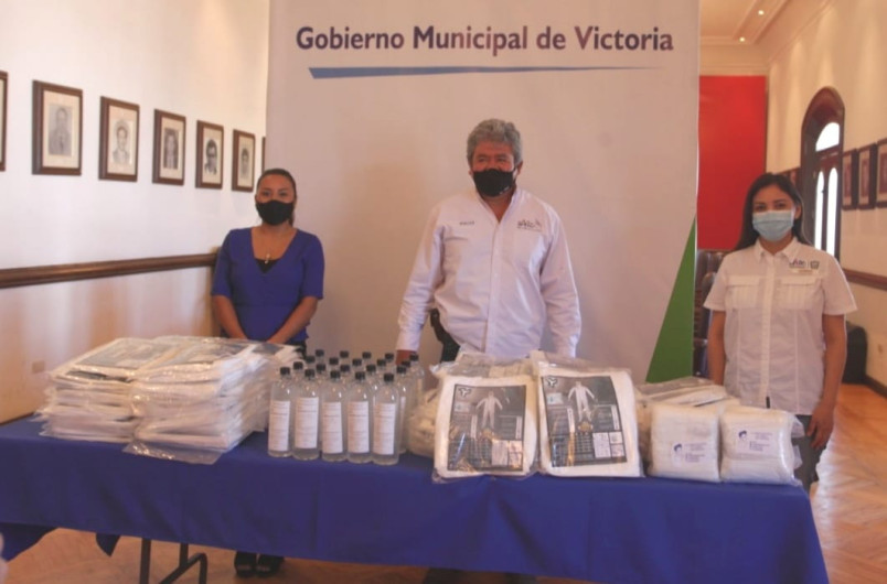 Protege Gobierno de Victoria a sus trabajadores con material sanitario