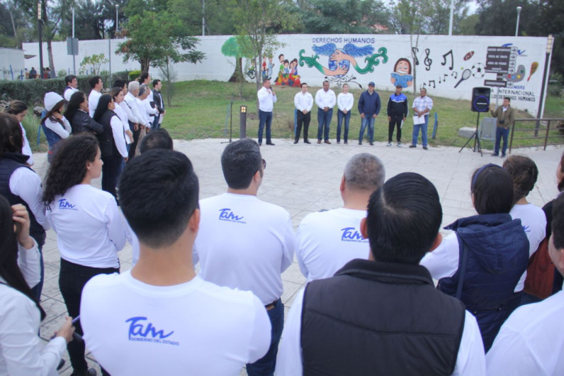 Sebien y artistas locales realizan mural de Derechos Humanos